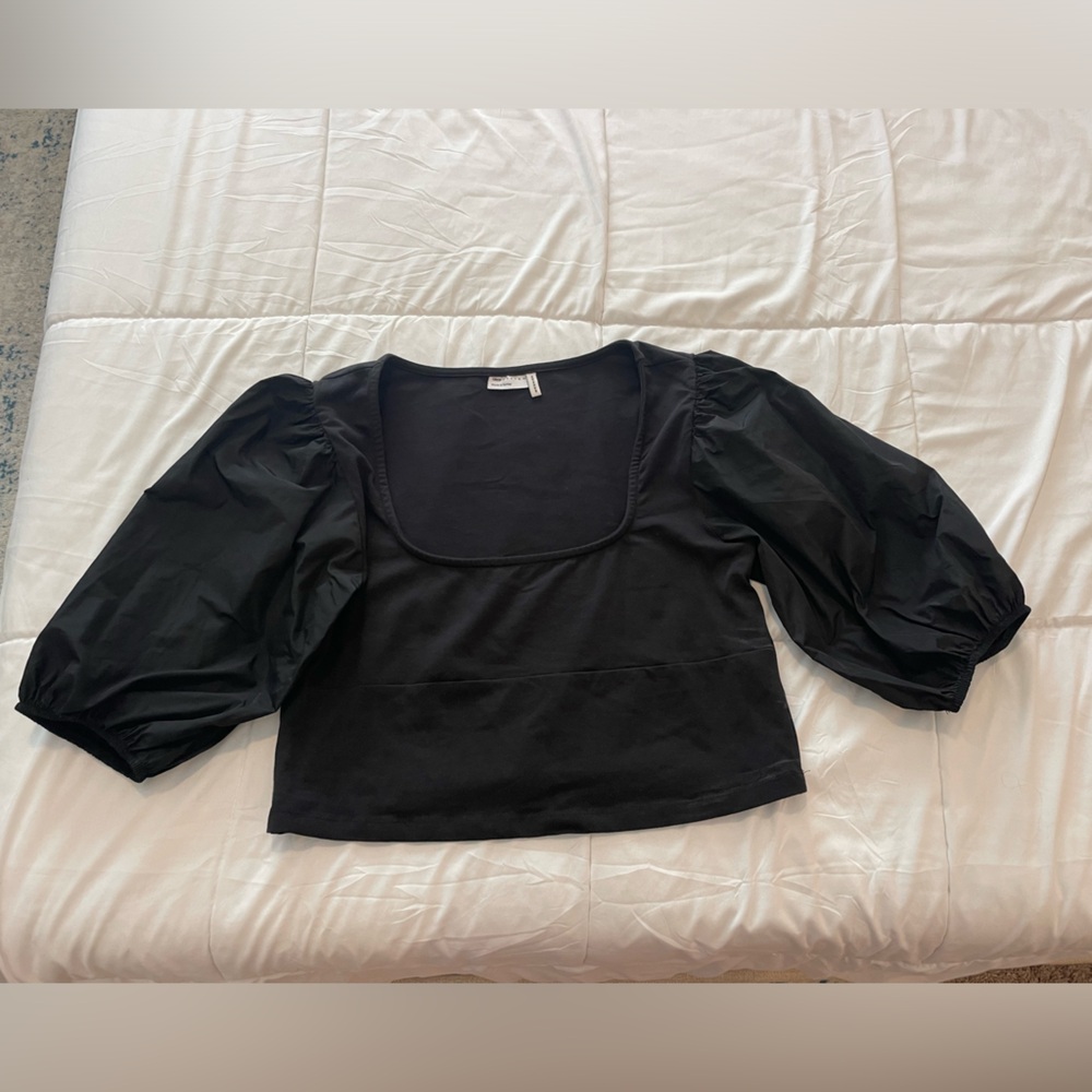 ASOS cropped puff sleeve top